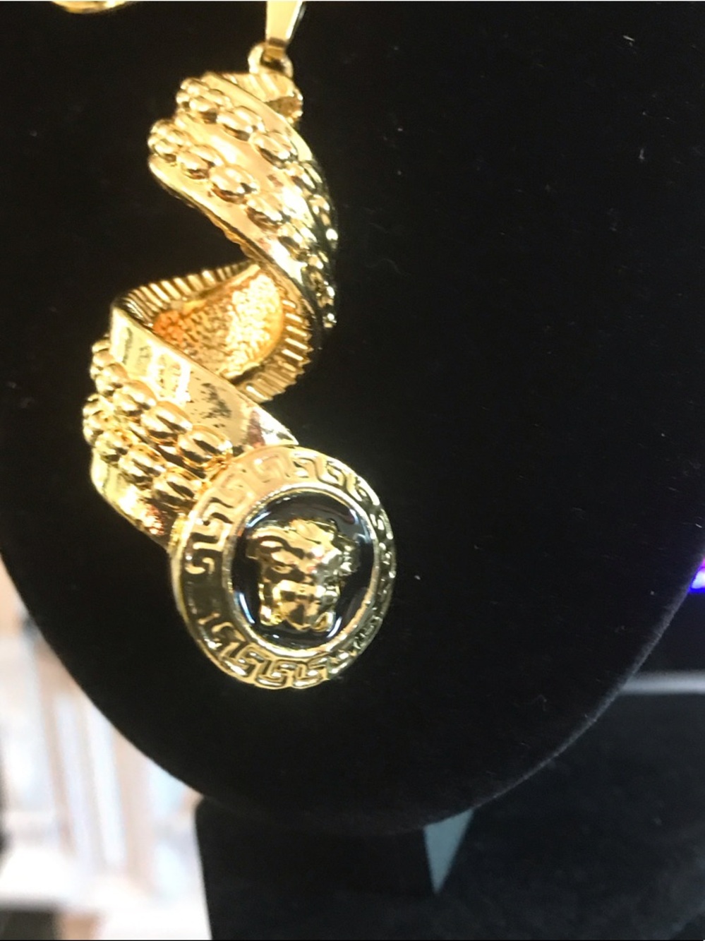 Gold Medallion Serpent Pendant Necklace - Women Jewelry